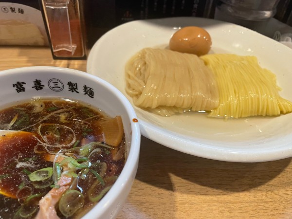 「味玉２種つけそば」@熊本つけそばFUUKIの写真