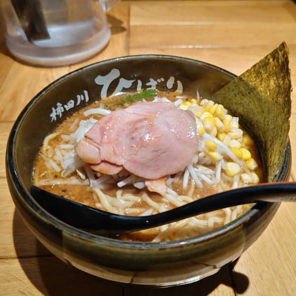 「味噌らーめん（麺大盛）」@味噌らーめん 柿田川ひばり 恵比寿本店の写真