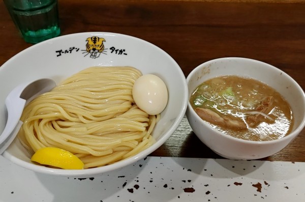 「タイガーつけめん（850円）、味玉(100円)」@ゴールデンタイガーの写真