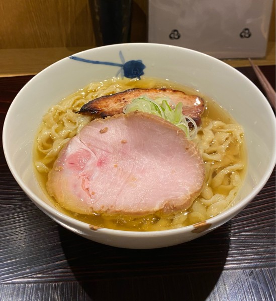 「塩 ￥1100 (中太手もみ麺)」@麺 みつヰの写真