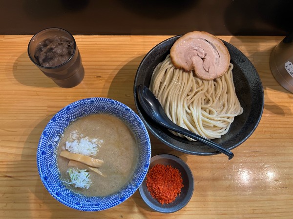 「つけ麺中盛　辛いやつ」@自家製麺TANGOの写真