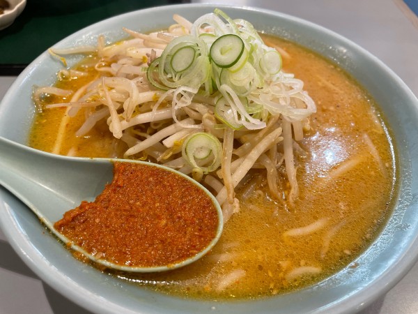 「辛みそラーメン　もやし」@サッポロラーメン玉半どさんこの写真