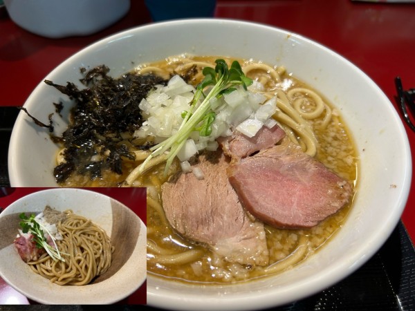 「背脂煮干しらあ麺1000円、和え玉300円」@らぁ麺処 蓮の華の写真