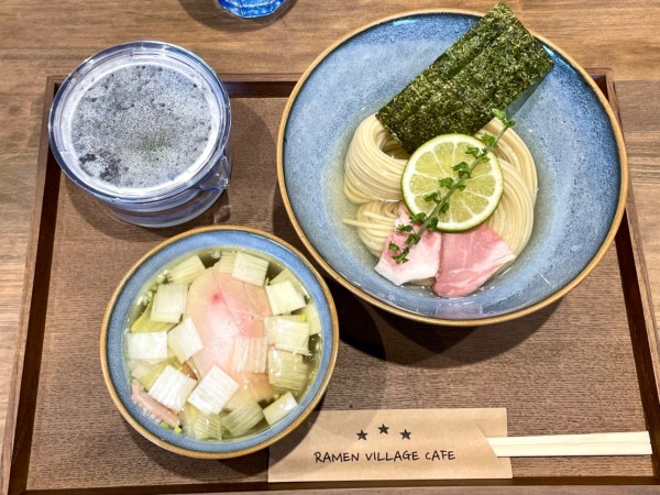 「昆布水つけ麺 塩 ￥1200」@RAMEN VILLAGE CAFEの写真