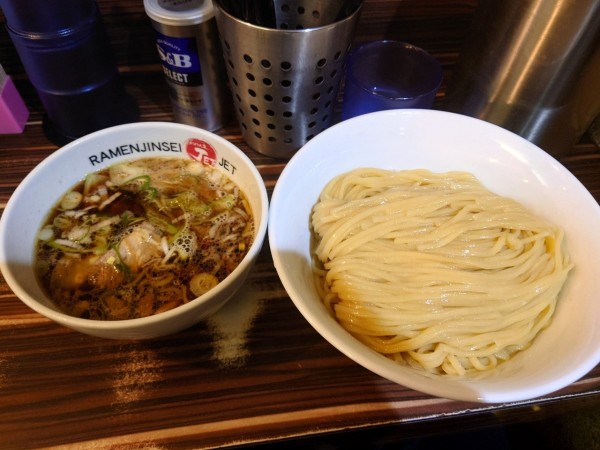 「醤油つけ麺」@ラーメン人生 JET 福島本店の写真