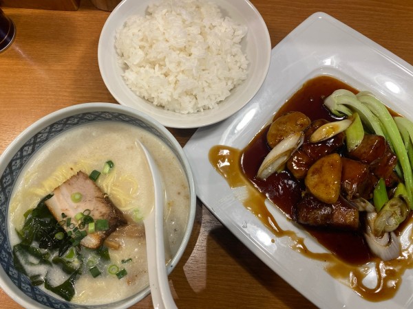 「酢豚セット　1100円」@麺飯食堂 なかじまの写真