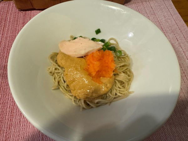 「あん肝と柚子胡椒」@中華蕎麦 はざまの写真