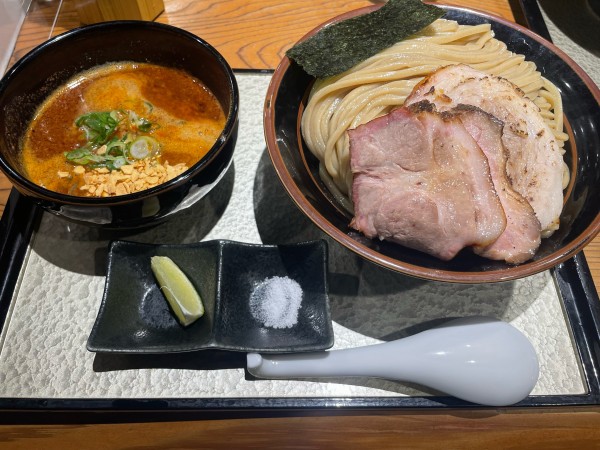 「チャーシューつけ蕎麦1500+大100+3辛100」@中華蕎麦 ひら井の写真