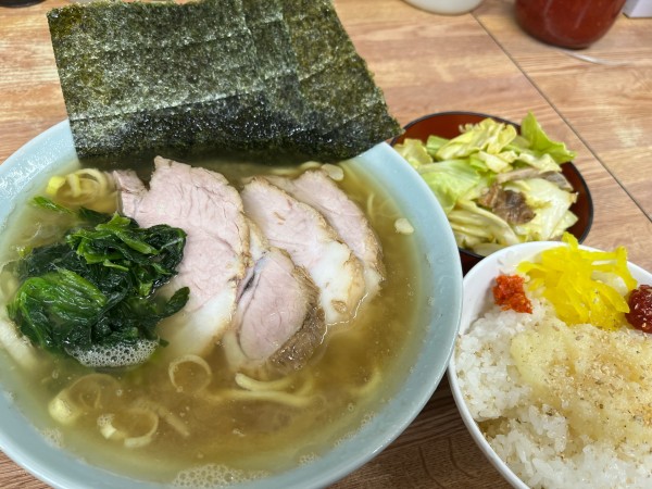 「チャーシューメン+キャベチャー  ライス  ¥1,100」@ラーメン ONOMICHIの写真