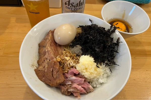 「まぜそば+岩のり+生たまご+ノンアル」@煮干らーめん 川むらの写真