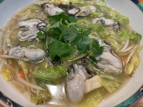 「かき貝の麺・塩1100円」@割烹 京枡の写真