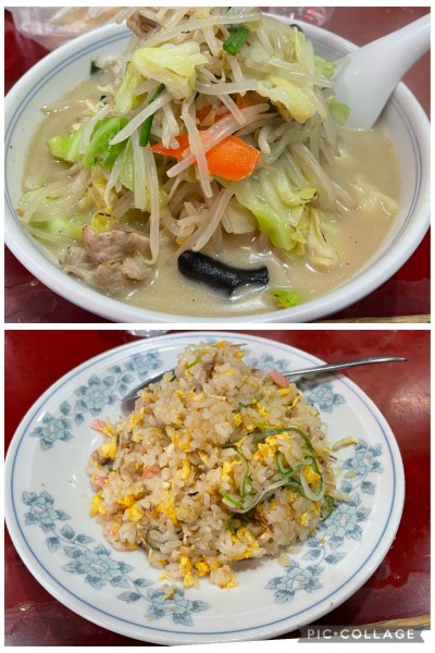 「野菜ラーメン＋半炒飯セット 1,200円」@喜久の写真
