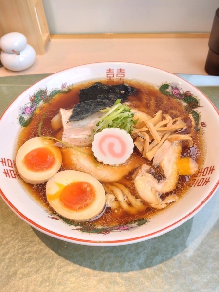 「特製極太手揉み魚介らぁ麺大盛」@らぁ麺 花萌葱の写真