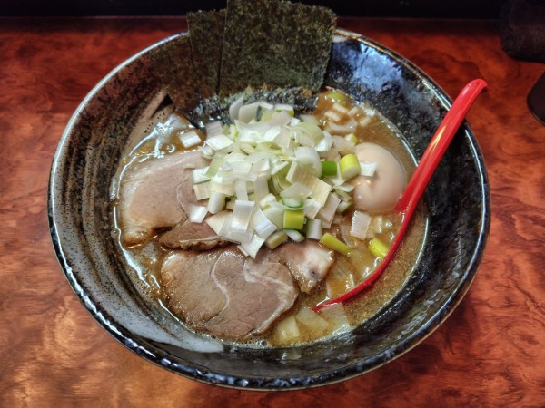 「特製煮干しらーめん＋肉飯」@煮干しらーめん 渡辺商店の写真