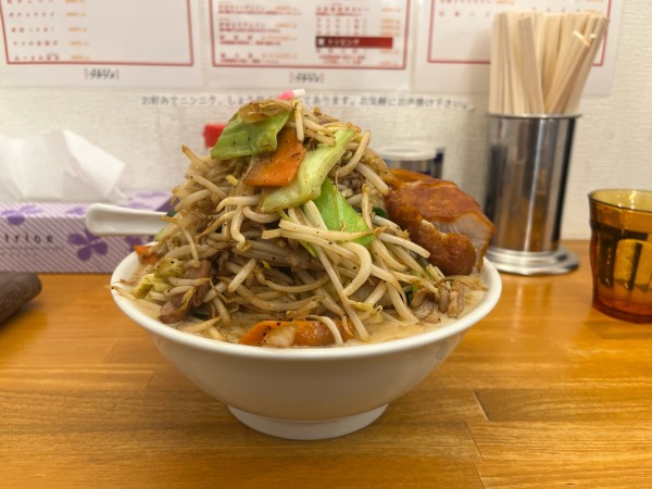 「排骨タンメン　野菜大盛」@極濃湯麺 フタツメ 小山店の写真