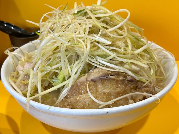 「大ラーメン 麺増し600g しょうが Wネギ ちょいドクロ（試作」@ラーメン二郎 八王子野猿街道店2の写真