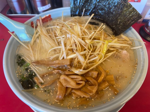「塩ネギラーメン  ネギ＋ネギ (トリプル)」@山岡家 川島店の写真
