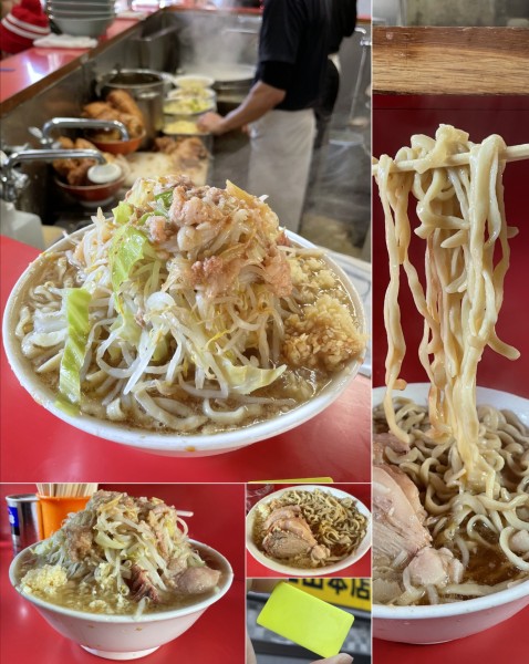 「ぶたラーメン 700円（野菜マシマシ・ニンニク・アブラ）」@ラーメン二郎 三田本店の写真