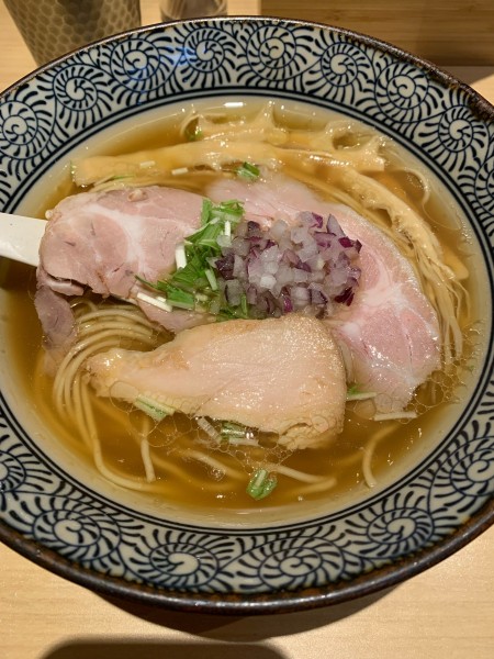 「鴨と上州地鶏の中華そば」@鴨と蟹 中華そば 燈 登戸店の写真