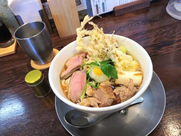 「限定 鴨だしねぎらうどん 1000円」@中華そば ひらこ屋の写真