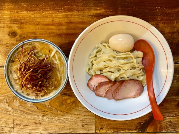 「サッポロ赤星 → 特製味噌つけめん」@東京味噌らーめん 鶉の写真