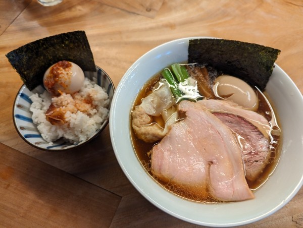 「手打ち　特中華そば　味玉ご飯」@白河手打中華そば  一番いちばんの写真