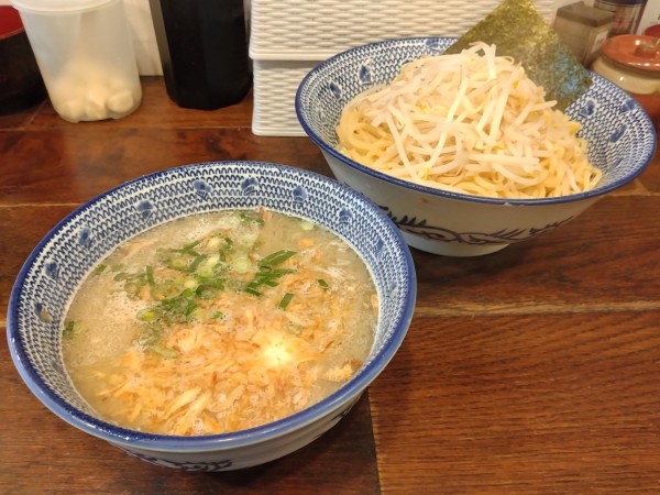 「つけめん(塩・大盛)+半熟玉子」@葫 葛西店の写真