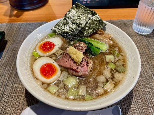 「山廃純米雪の茅舎 → ［期間限定］特製手揉みらぁ麺」@麺屋 さくら井の写真