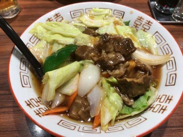 「牛バラあんかけラーメン」@中華料理 上海亭 梅島店の写真