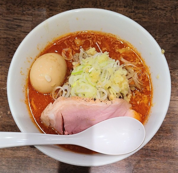 「灼辛味噌(2辛)＋味玉」@麺屋 翔 みそ処の写真