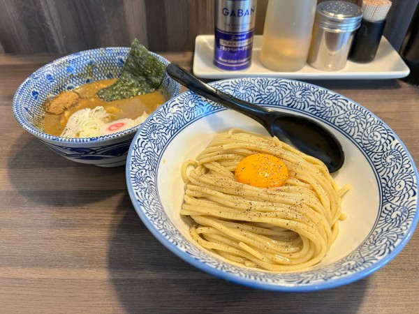 「つけ麺 釜玉（卵黄）」@狼煙 〜NOROSHI〜の写真