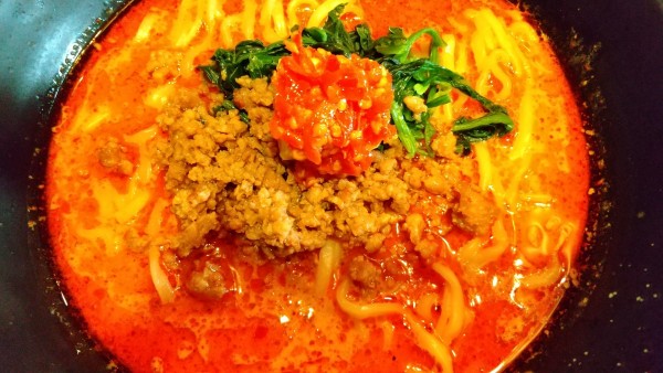 「阿修羅（大）+バター　サービス小ライス」@地獄の担担麺 護摩龍 百人町総本山の写真