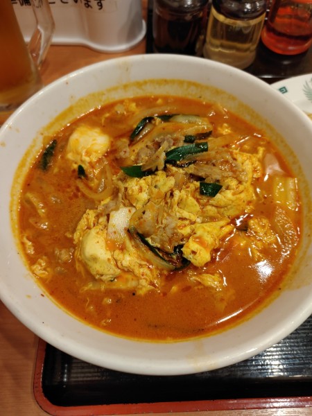 「チゲ味噌ラーメン」@日高屋 大泉学園店の写真