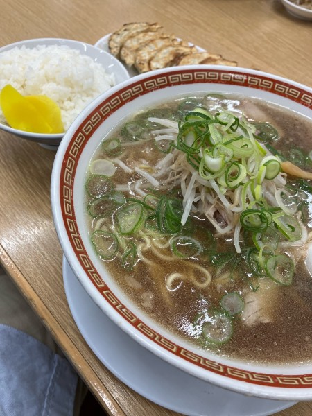 「Bセット　ラーメン＋餃子ライス　大盛り」@ラーメン天の写真