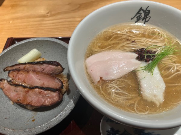 「塩ラーメン+鴨丼(1150+680円)」@らーめん錦の写真