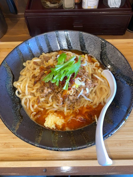 「海老辛味噌まぜそば麺大盛¥1,280円(木曜限定)」@らぁめん 麺彩家の写真