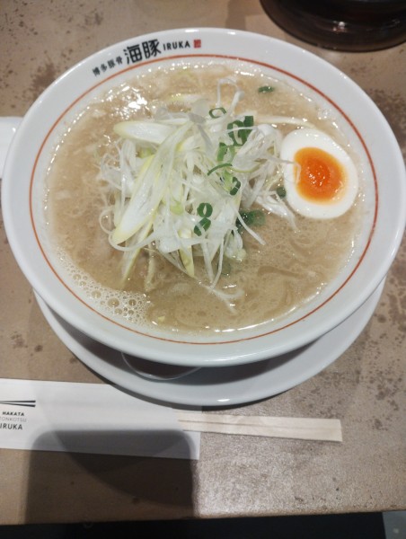 「魚介豚骨(ふつう)」@海豚 高崎店の写真