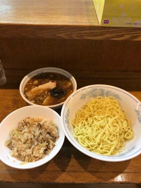 「つけ麺➕半ライス」@らーめん 丸長の写真