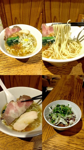 「『海老塩中華そば+米沢豚魯肉飯(¥900+300)』」@中華そば べぃしっくの写真