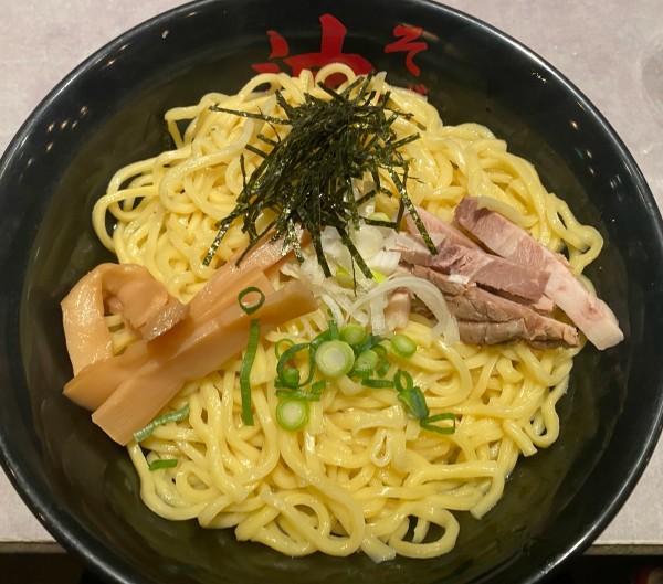 「辛味噌油そばW盛 980円」@東京油組総本店 渋谷組の写真