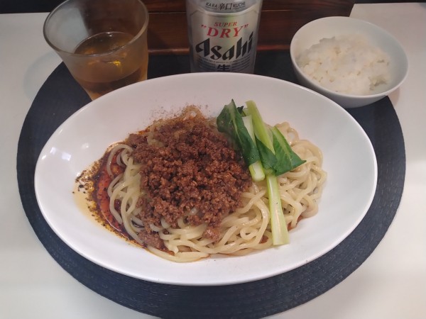 「汁なし担担麺¥1050+ライス¥150+缶ビール¥400-」@麺や金時の写真