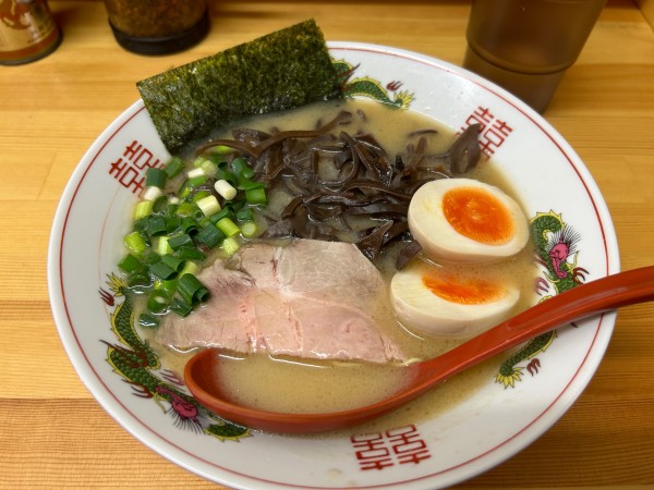 「博多ラーメン＋玉子＋キクラゲ」@博多ラーメン 和の写真