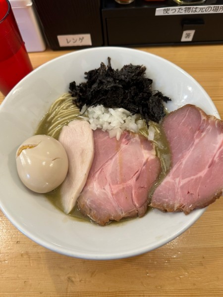 「濃厚煮干らーめん　ブタチャーシュー和え玉」@煮干らーめん 川むらの写真