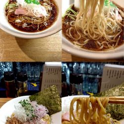 『醤油らぁ麺(¥850)』と『和え麺(太麺指定¥900)』