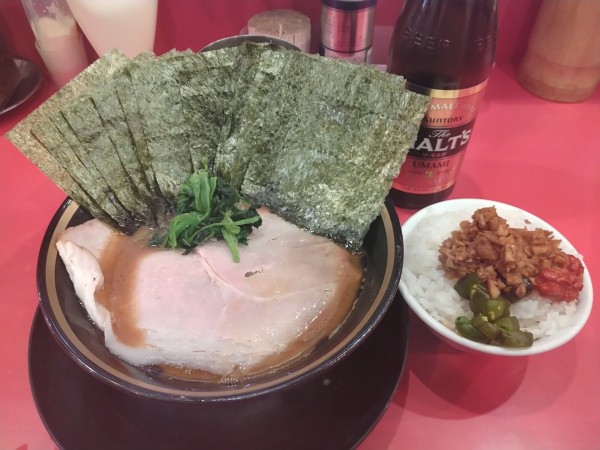 「ラーメン(並)¥800+のりW¥200+ビール¥550-」@横浜家系ラーメン 大輝家の写真