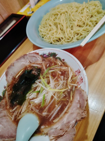 「醤油ネギつけ麺(大盛)(950+150円)」@ラーメン一二三の写真