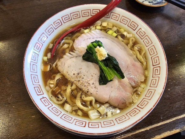 「豚清湯生姜そば」@立ち呑み居酒屋 金町製麺の写真