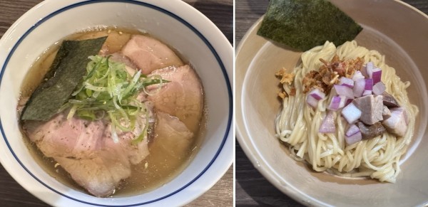 「チャーシュー中華そば【塩】手揉み麺+海老oil和え玉」@麺や 麟子鳳雛の写真