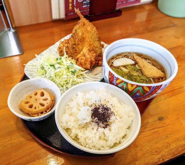 「アジフライからかげセット」@どんきゅう 各務原店の写真