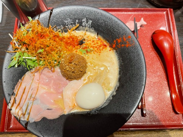 「鯛担麺＋鯛だし味玉」@恋し鯛の写真